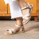 Bağlamalı Sandalet Krem