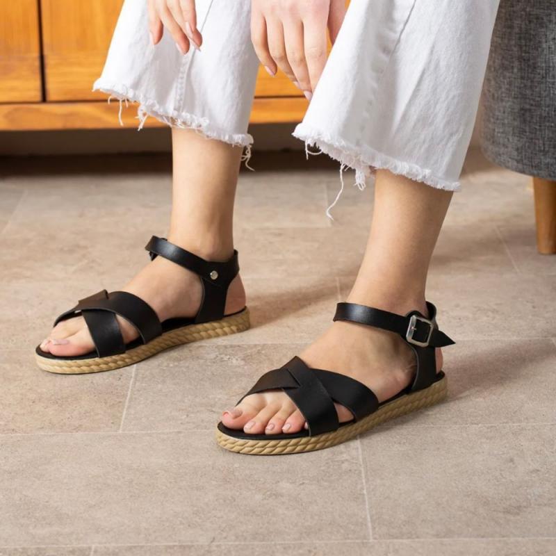 Bağlamalı Sandalet Siyah